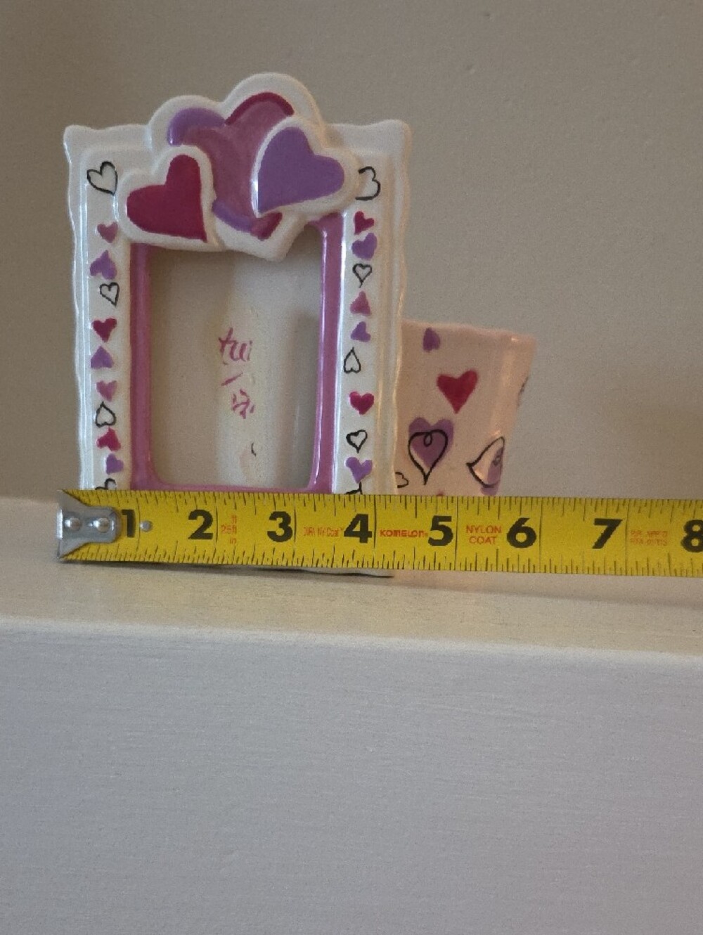 Ceramic Flower Pot Picture Frame Heart Design - Picture 7 of 9